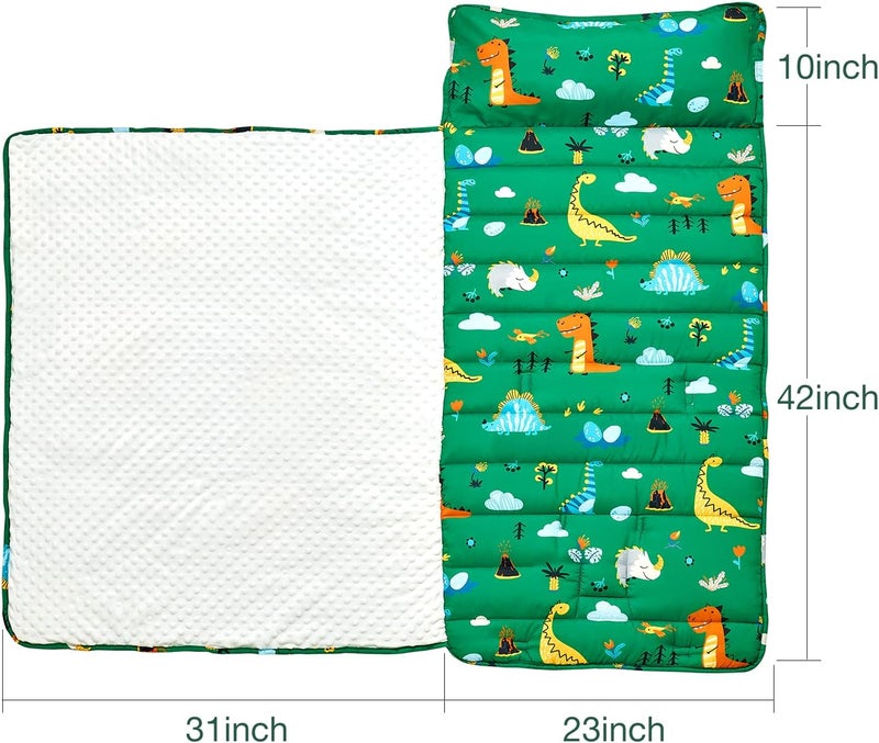 beeweed Toddler Nap Mat, Rollup Design Kid Sleeping Mat with Removable Pillow & Minky Blanket, Toddler Sleeping Bag for Daycare Preschool Travel Camping - Image 4
